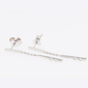 DROP EARRINGS 18KT WHITE...