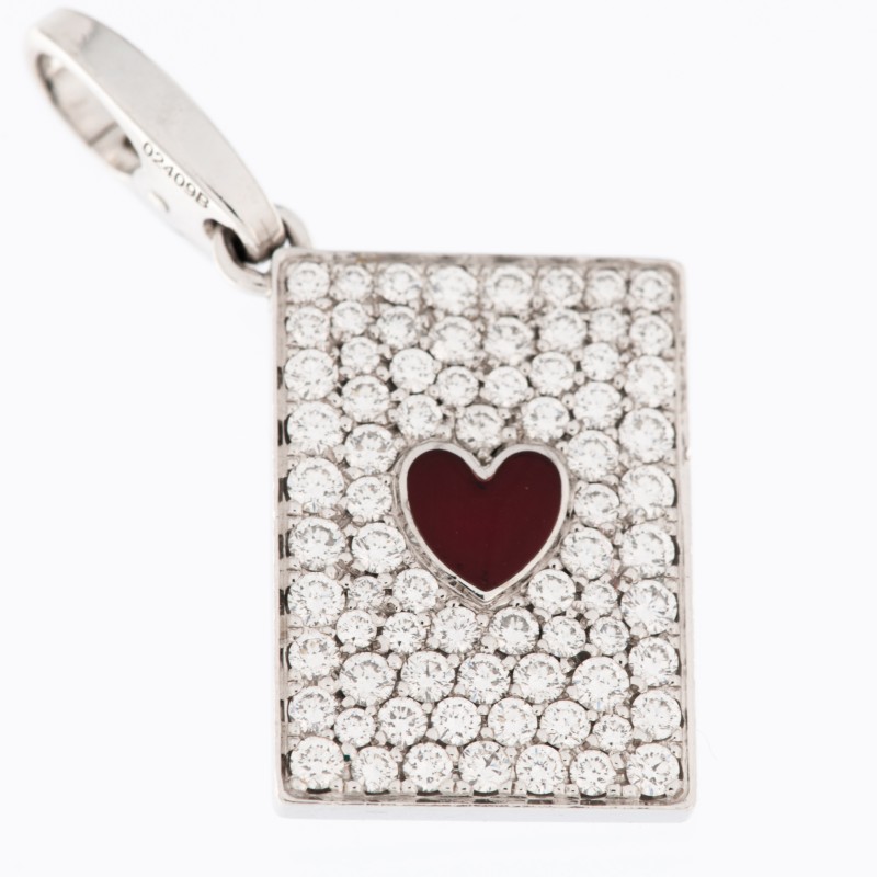 Limited Edition Ace Of Heart Cartier Pendant