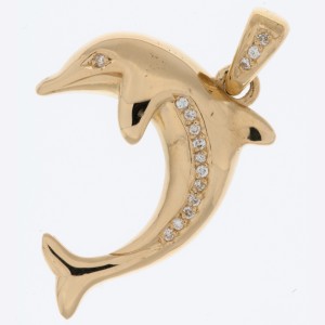 DOLPHIN 18KT YELLOW GOLD...