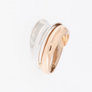 CONTEMPORARY 18KT WHITE AND...