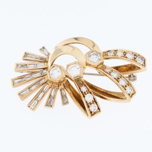 HRD CERTIFIED FRENCH BROOCH...